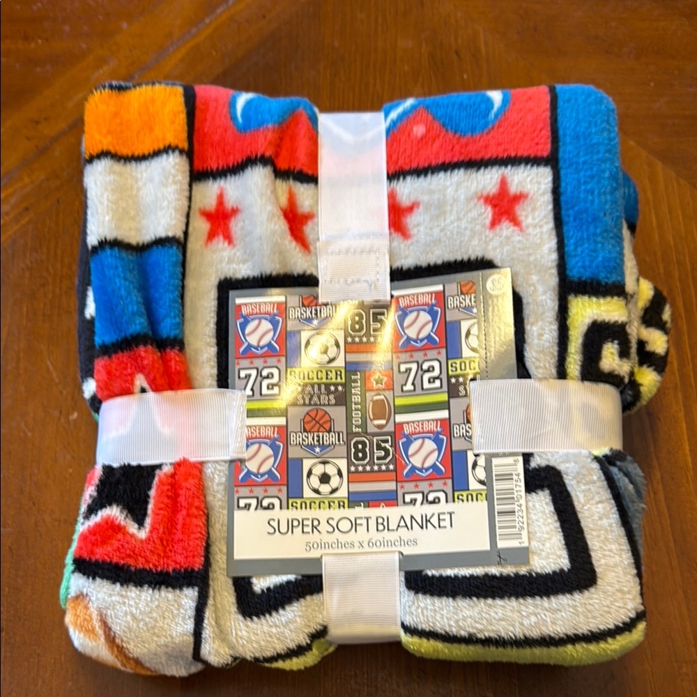 50x60 inch sports theme blanket.